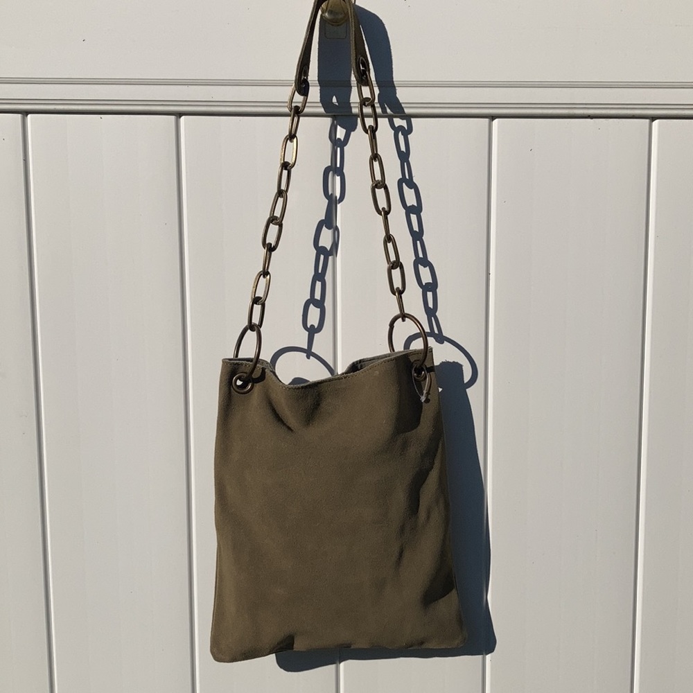 Free People Diego Chain Shoulder Bag Olive